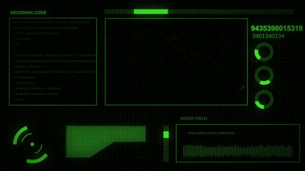 Interfață Futuristă Hud Elemente Infografice — Videoclip de stoc