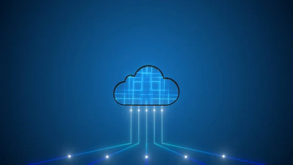 Stromende Gegevens Cloud Computing Technologie — Stockfoto