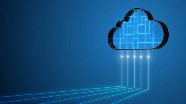 Technologie Cloud Computing Točivými Daty — Stock fotografie