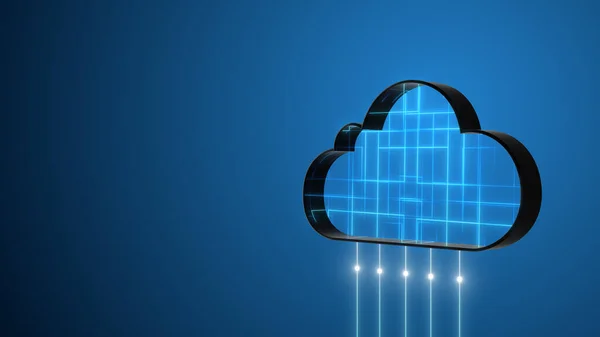 Technologie Cloud Computing Točivými Daty — Stock fotografie
