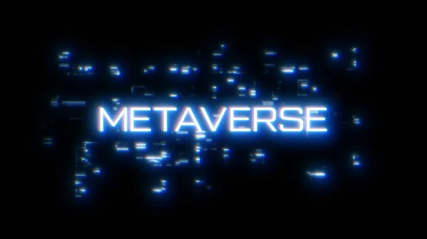 Metaverse Szó Overlay Digitális Hiba — Stock Fotó