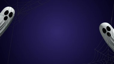 Web Çerçevesinde Oyuncu Hayaletler Cadılar Bayramı Ürkütücü Sürprizi