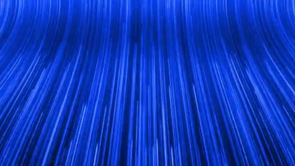 Trilhas Luz Azul Neon Brilhante Abstrato — Vídeo de Stock