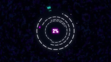 HUD Çember elemanları ve yüksek teknolojili arkaplan numaraları