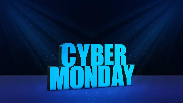 Cyber Monday Sale text animation With stage light effect