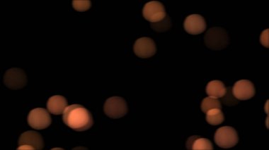 Karanlık Arkaplanda Soyut Altın Bokeh Parçacıkları