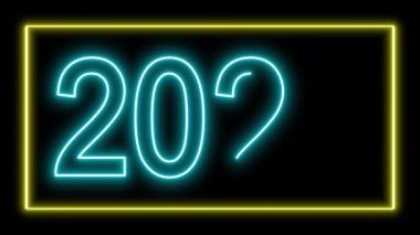 Parlayan Mavi Neon metin 2024 Alfa Matte ile