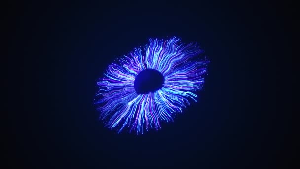 Couleur Bleue Explosion Lumineuse Particules Vives — Video