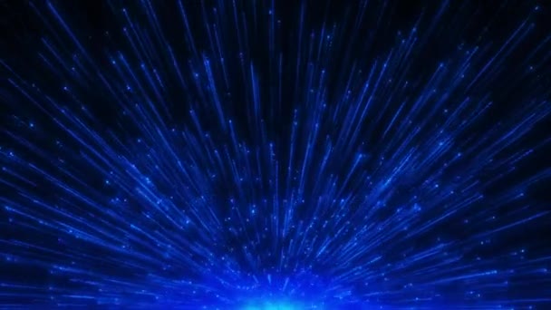 Fundo Abstrato Azul Brilhante Partículas — Vídeo de Stock