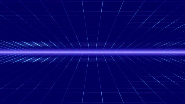 Abstract Sci Grid Neon Retro Tunnel Achtergrond — Stockvideo