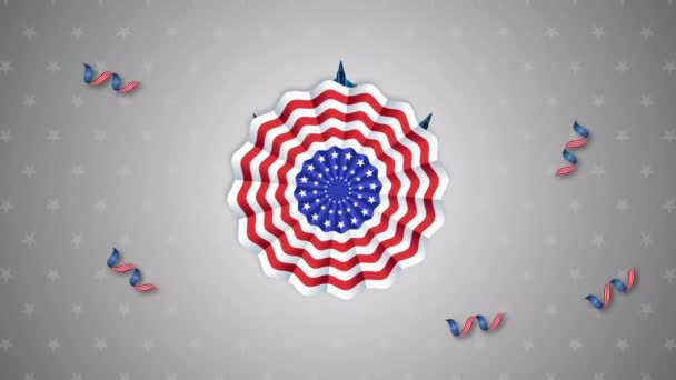 Memorial Day Usa Flag Airplane Background — Stock Video