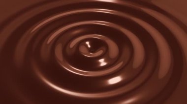 Sıcak çikolatanın hareketli yüzeyi