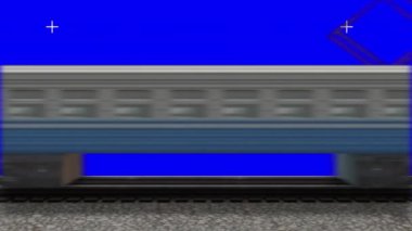 Renkli arkaplana sahip yüksek hızlı tren