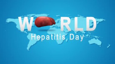 Dünya haritasında karaciğer organıyla Hepatit Günü