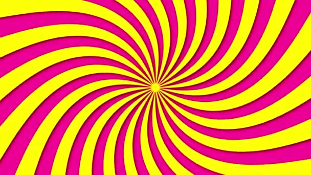 Abstract swirling sunbursts in vibrant pink and yellow
