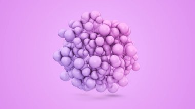 Havada uçan kürelerin 3 boyutlu canlandırması