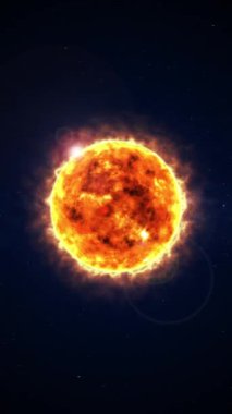 Uzayda yanan güneş