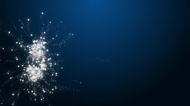 Yeni Yıl Metni partiküllerle gösteriliyor