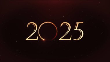 Yeni yıl 2025 Işıltı parçacıklarıyla