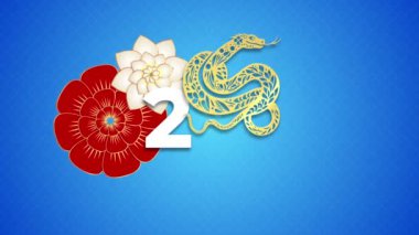Çin Zodiac Yılanı 2025 Çiçek Tasarımı