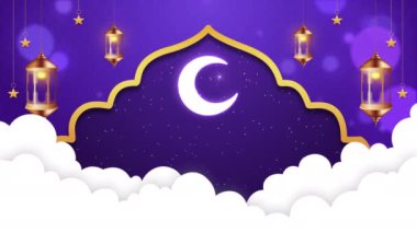 Ay ile Ramazan Kareem Gradyan Arkaplanı