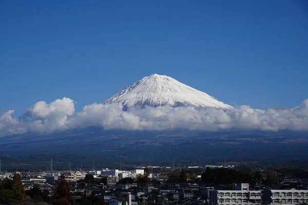 Veduta Del Monte Fuji Una Mattina Inverno Con Neve Coperta — Foto Stock