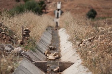 An irrigation canal for fields