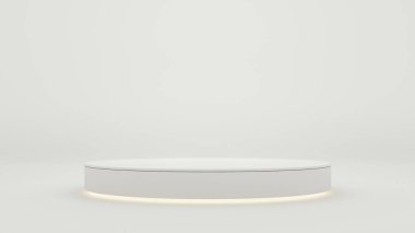 White luxury podium for product display - 3D render