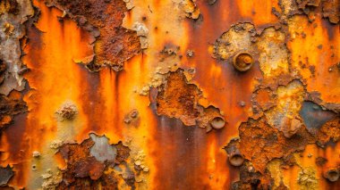 Metal pas dokusu. Paslı eski demir duvar arka planı