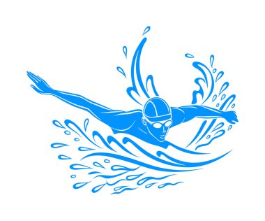 profesyonel yüzücü çizimi