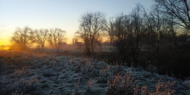 Karlı güzel kış manzarası