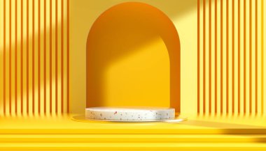 3d podium product display background design render illustration