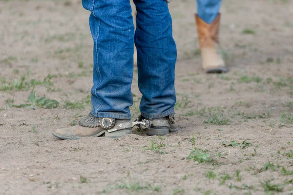 Cowboy Equitação Competição Rancho — Fotografia de Stock