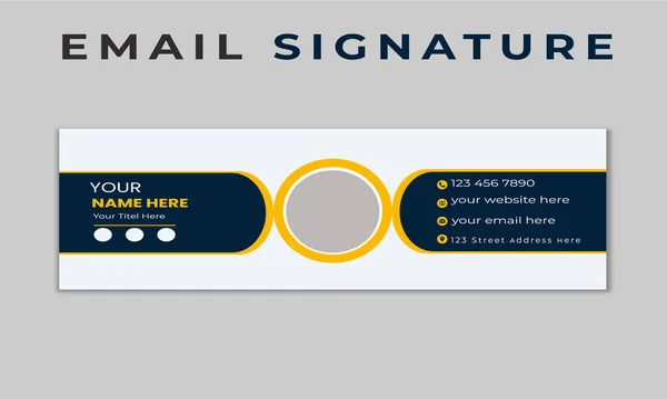 Yaratıcı iş e- posta imzası şablonu ve modern ve minimalist e- posta imzası