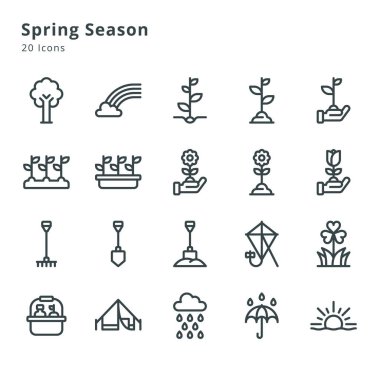 20 icons on spring season and related topic