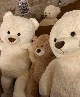 toys are waiting for the children in the church