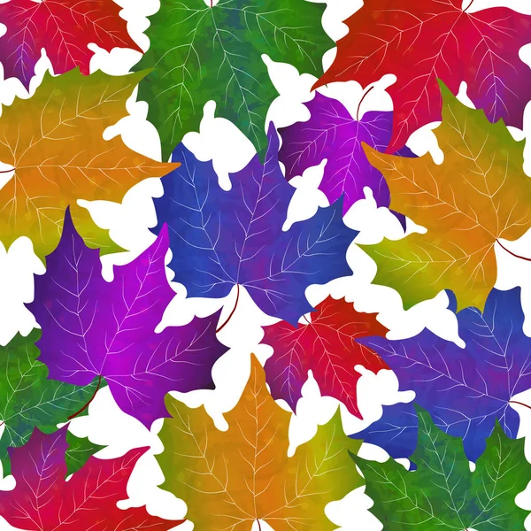 Renkli Yaz Yaprakları Konsepti Yaz Arkaplanı Pankart Tasarımının Vektör Çizimi — Stok Vektör