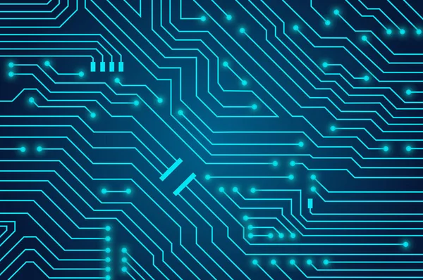 Fütürist soyut devre levhası elektronik çizgiler teknoloji afişi, vektör illüstrasyonu