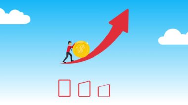 Ekonomideki yükselen dolar, enflasyon ve fiyat artışlarının animasyonu