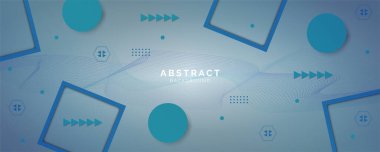 Çizgiler ve gölgeli fütüristik açık mavi arkaplan, geometrik şekil örtüşen katmanlar, grafik şablon tasarımı