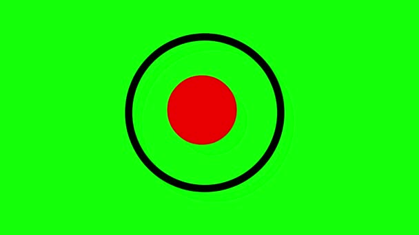 摄像机记录按钮绿色屏幕背景动画 — 图库视频影像