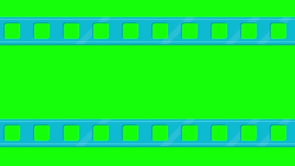 Фільм Реальний Анімаційний Зелений Екран Ефект Шаблон Подряпаної Смуги Стрічка — стокове відео