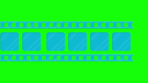 Filme Animação Real Efeito Tela Verde Modelo Riscado Tira Fita — Vídeo de Stock