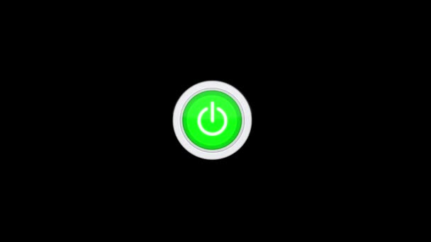 关掉按钮动画 设置可视化切换动画界面元素 绿色转换为红色 — 图库视频影像