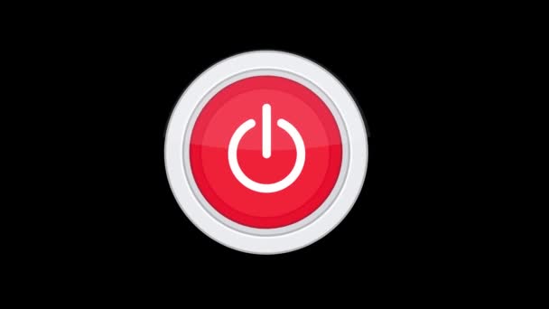 ボタンアニメーションをオンにし 設定の可視化 アニメーションビジュアルインターフェイス要素赤色スイッチを緑色に変換 — ストック動画