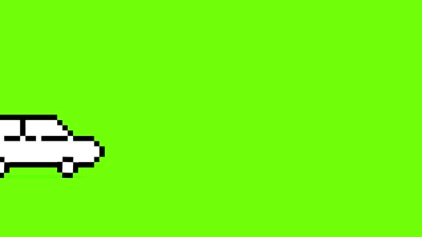 Игрушечный Мультфильм Зеленом Экране Анимационное Видео Настроение Битный Стиль Ретро — стоковое видео