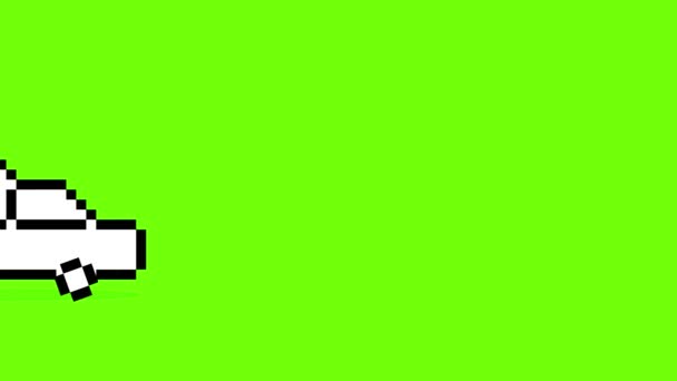 Игрушечный Мультфильм Зеленом Экране Анимационное Видео Настроение Битный Стиль Ретро — стоковое видео