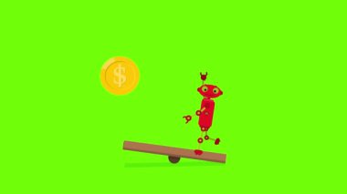 Invest money with technology, futuristic robot artificial intelligence ai technology development, 2d graphic 4k animated video on green screen background