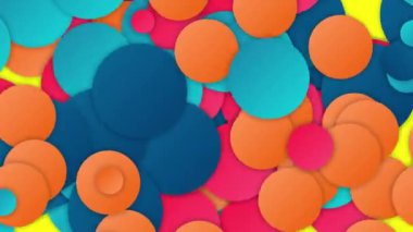 Seamless gradient background for loop playback, colorful abstract circle shape animation, 4k animated video