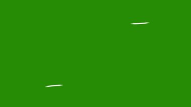 Basit rüzgar efekti, rüzgar animasyonu grafik yeşil ekran arka planında 4k animasyon videosu